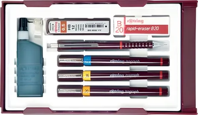 Produktbild von ROTRING isograph College Set - 3er Satz 0.25 / 0.35 / 0.5