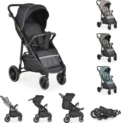 Produktbild von Moni Sommerkinderwagen Buggy, Kinderbuggy, Sonnendach, EVA-Räder, verstellbar schwarz