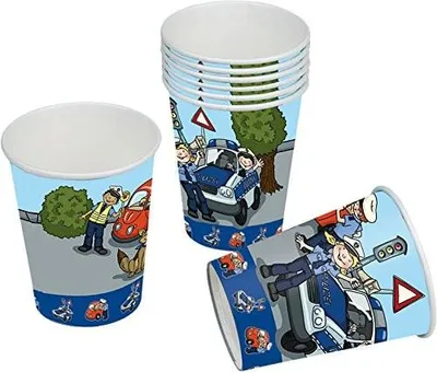 Produktbild von Polizeieinsatz Pappbecher 8er Set