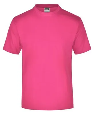Imagen del producto de Camiseta "Medium" de cuello redondo, uni, para hombre/mujer, marca James and Nicholson, modelo LT2519 (talla XL), color rosa
