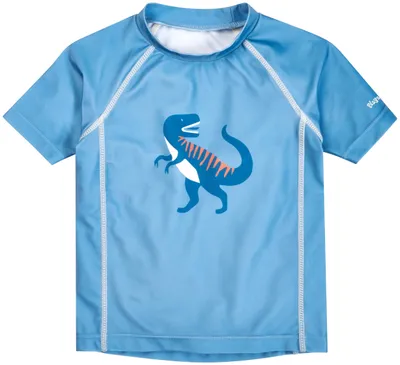Obrázek produktu pro Playshoes, unisexní plážové tričko pro děti, ochrana proti slunci, modrá barva s motivem žraloka, velikost 122-128