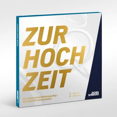 Produktbild von Jochen Schweizer Geschenkbox Zur Hochzeit für Zwei; Erlebnis verschenken oder selbst erleben;