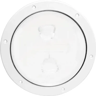 Produktbild von Beckson Marine Glatte Aufschraubbare Deckplatte 6 Zoll Weiß  Weiß One Size