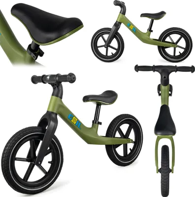Produktbild von COIL Kinderlaufrad, Fahrrad-Laufrad, Lauflernrad, Rutscher, Balance Bike, Nylonrahmen, 12-Zoll-Lufträder, Sitz aus , ab 2 Jahren, Grün