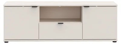 Obrázok produktu pre Lowboard >GANYMEDE< 2 Türen, 1 Schublade, 1 Fach, sandfarbig - 129,8x43,9x41,3cm (BxHxT)