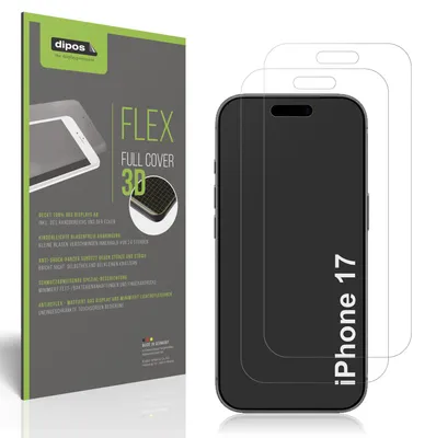 Image de 2x Full Cover mat Film pour Apple iPhone 17 Film de protection ecrán