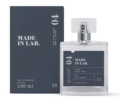 A perfume bottle and its box are displayed against a white background.