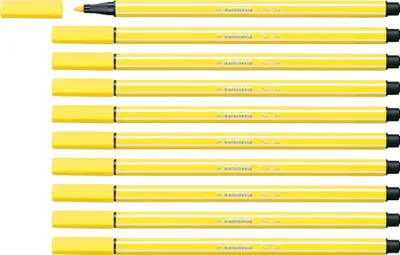 Zdjęcie produktu dla Wysokiej jakości flamaster - STABILO Pen 68 - Pojedynczy flamaster - cytrynowożółty