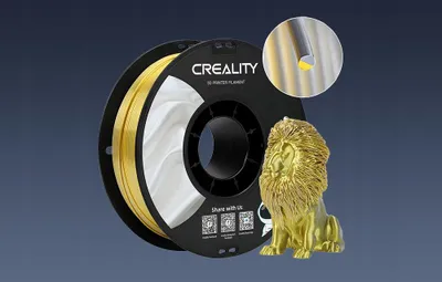 Zdjęcie produktu dla Creality 3D 3301120012 Materiał do druku 3D Kwas polimlekowy (PLA) Niebieski, Złoty 1 kg