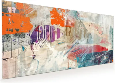 Produktbild von Küchenrückwand Spritzschutz Glas mit Motiv Abstrakte Kunst 40 x 40 cm