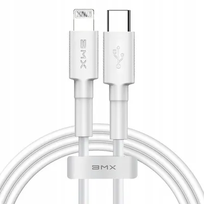Produktbild von Baseus BMX, 1,8 m, Lightning, USB C, Männlich, Männlich, Weiß