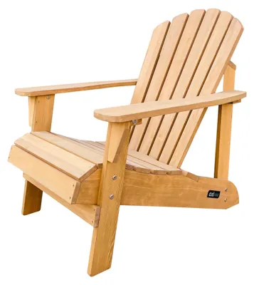Immagine prodotto di Sedia da giardino Adirondack in legno con braccioli, color marrone