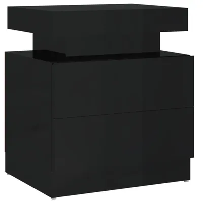 Produktbild von vidaXL Nachttisch Hochglanz-Schwarz 45x35x52 cm Holzwerkstoff -  Nachttische