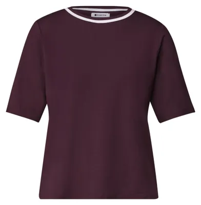 Produktbild von Street One LTD QR shirt w.kick stripe col rustic rouge 36