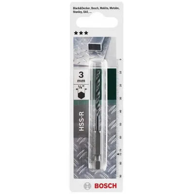 Immagine prodotto di Bosch trapano per metallo fai da te HSS-R HEX Ø3mm
