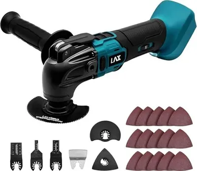 Produktbild von L1NXIXI Multitool Batterie Multifunktionales Werkzeug Makita 18 -V -Batterie, Oszillation 23 Zubehör, 6 einstellbare Geschwindigkeiten, -S