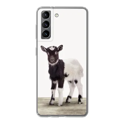 Produktbild von MuchoWow® Handyhülle Schutzhülle Hülle für Samsung Galaxy S21 Ziege - Tiere - Kinder - Jungen - Mädchen Silikon Softcase Handy Hülle - Softcase