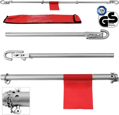 Image de DEUBA® Barre de remorquage voiture 2000kg barre de dépannage assistance panne véhicule sac 1,8m automobile barre traction attelage 2T