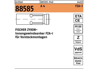 Produktbild von Innengewindeanker R 88585 ZYKON FZA-I 12 x 40 M 6 I A 4