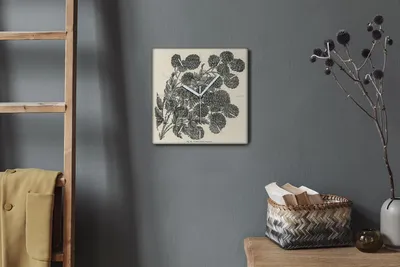 Produktbild von Coloray Hodiny Unikátní 30x30 cm  Tiché hodiny Pro obývací pokoj a kuchyň Nástěnné hodiny Plátno Bílé ručičky hodin - Ovocné bobule