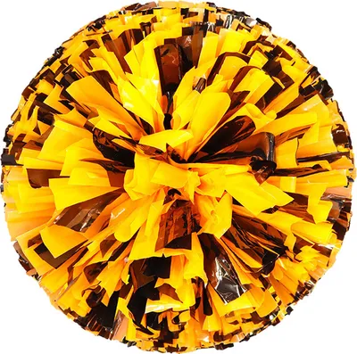 Obrázek produktu pro 6 kusů roztleskávání Pom Poms se snadno uchopitelným kroužkem, sportovní taneční roztleskávání Plastové Pom Poms Roztleskávání pro sportovní tým Spirit Cheer (černá a žlutá)