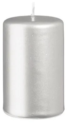 Produktbild von Stumpenkerzen Silber 80 x Ø 50 mm, 12 Stück