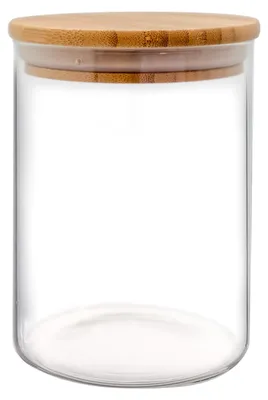 Produktbild von Nerthus FIH 781 Glasbehälter mit Bambusdeckel 700 ml ideal zur Aufbewahrung von