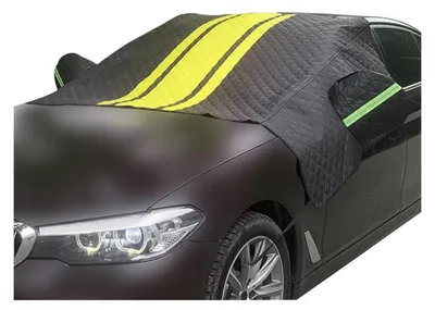 Produktbild von Frontscheibenabdeckung Auto Eisschutzfolie Winterschutz Abnehmbar Universal 230x145cm Schwarz/Gelb