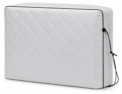 Produktbild von Klimaanlagen Abdeckung Innen (53×38×9 cm) aus 210D Polyester – Doppelt isoliert, mit Kordelzug, grau – für Wärme- und Staubschutz