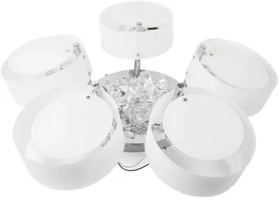 Produktbild von Kronleuchter, Fernbedienung, Kristallregentropfen-Design, WEISS