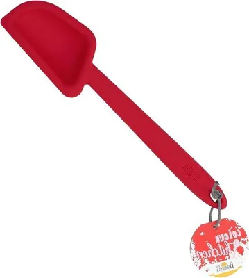 Zdjęcie produktu dla Silikonowa łopatka kuchenna, czerwona, z metalowym rdzeniem, 29 cm