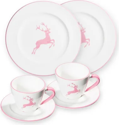Produktbild von Gmundner Keramik Rosa Hirsch Frühstück für 2 Gourmet