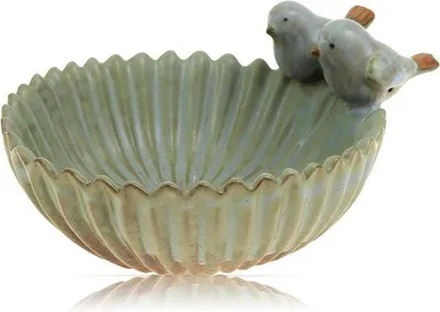 Produktbild von Famanu Vogelbad Winterfest - Grün, 16 x 6 cm