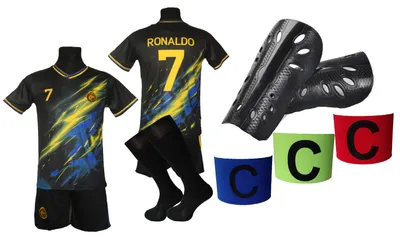 Produktbild von Ronaldo Al Nassr Kinderfußballset + Stutzen - OO 140