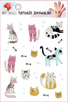 Image de Tatouages lavables pour enfants Chats 2