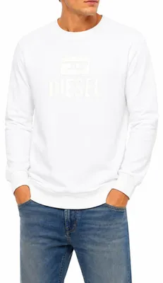 Produktbild von Diesel Herren S-GIR-CREWNECK TONE ON TONE Sweatshirt Weiß