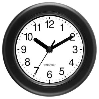 Outdoor-Wanduhr 17 cm, wasserdicht, geräuschlos, schwarz