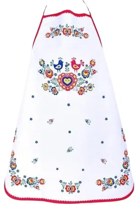 Zdjęcie produktu dla Fartuch kuchenny Folklor czerwony 64x76 cm