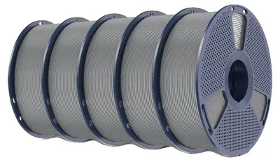 Obrázek produktu pro 3D filament, materiál ABS, kompatibilní s FDM tiskárnami, šedá barva, 5 kg