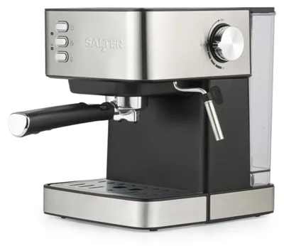 Espressomaschine 15 bar, 1,6 l Tank, Milchaufschäumer, schwarz