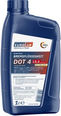 Immagine prodotto di EUROLUB Liquido per freni DOT4 LS.6 Class6 1 litro