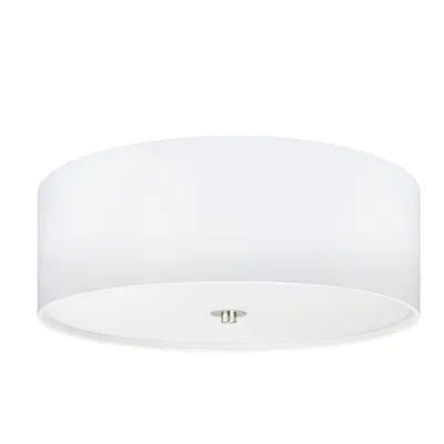 Image de Eglo 94918 Pasteri Plafonnier avec abat-jour en tissu Ø 48cm blanc Lampe