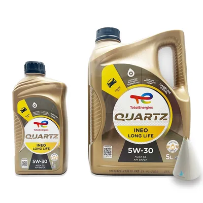 Produktbild von Total Quartz Ineo Longlife | 5W-30 | 6 L | VW 504 00 | VW507 00 | MB 229.51 | BMW LONGLIFE-04 | PORSCHE C30 | mit Trichter