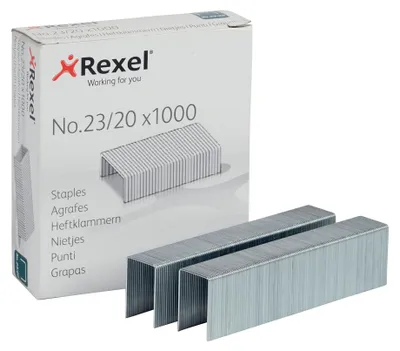 Image de Rexel No. 23 Agrafes, 1000 agrafes, Acier inoxydable, 1 pièce