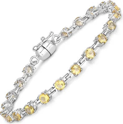 Produktbild von Vira Jewels Armband 925/- Sterling Silber 19cm weiß Citrin 147260008