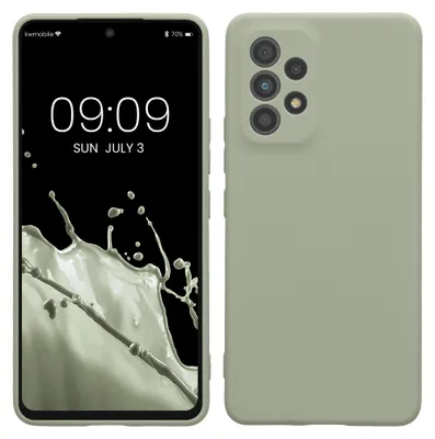Produktbild von kwmobile Handyhülle für Samsung Galaxy A53 5G Hülle - weiches Handy Silikon Case - Schutzhülle Cover - Graugrün