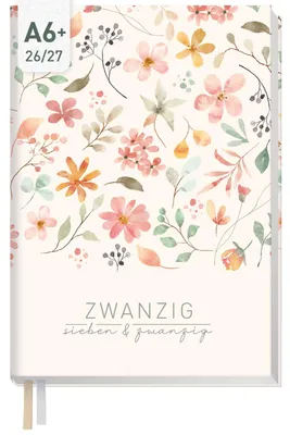 Produktbild von Chäff-Timer Mini 2026/2027 / 17 Monate / A6+ / Wild Blossoms / Häfft-Verlag