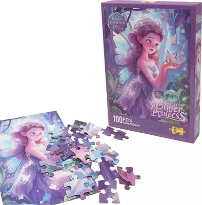 Immagine prodotto di Puzzle da 100 pezzi con glitter. La principessa