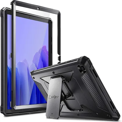 Produktbild von Fintie Hülle für Samsung Galaxy Tab A7 10,4 Zoll 2022/2020, Ganzkörper-Rugged Hybrid Stand Schutzhülle mit eingebauter Schutzfolie, Schwarz