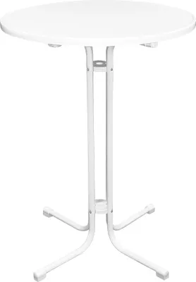 Produktbild von Gastro Uzal Stehtisch Sevelit/Topalit klappbar Weiß 80 cm